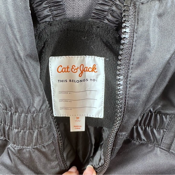 Cat & Jack Kids Black Snow Bib Overalls Size 2T - Picture 5 of 8